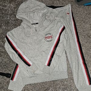 Victoria's Secret PINK Label Sweatsuit In Womens Small Top And Bottoms